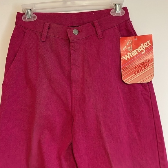 VTG Wrangler Jeans 26” Deadstock 80s Waist Mom Western Hot Pink Eclectic Max - Picture 4 of 16